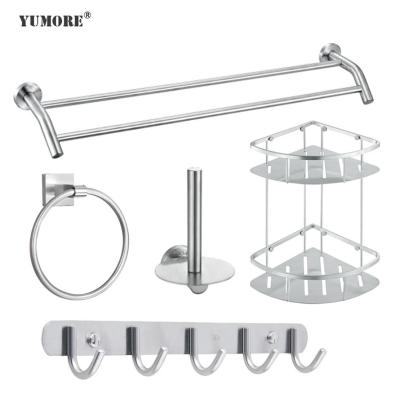 China European stainless steel brass glass shelf toilet paper holder bathroom accessories for sale