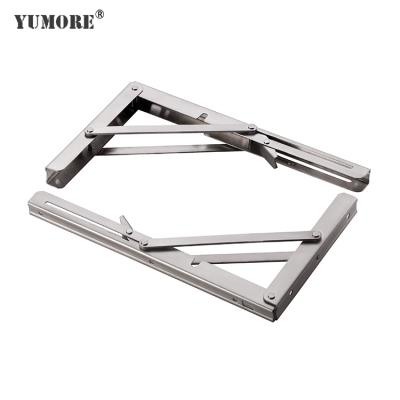 China Heavy Duty Stainless Steel 8 10 12 14 inch Folding Wall Brackets Wall Corner Brackets Shelf Support for sale