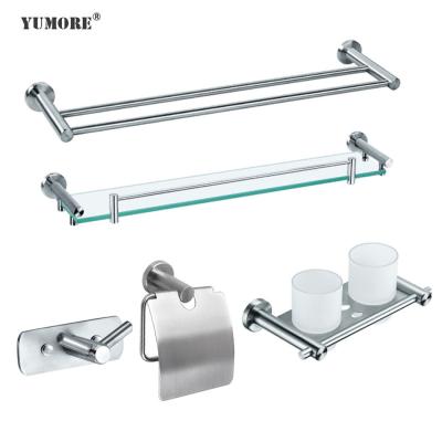 China Hotel stainless bathroom accessories towel shelves bathroom shelves toilet basket for sale