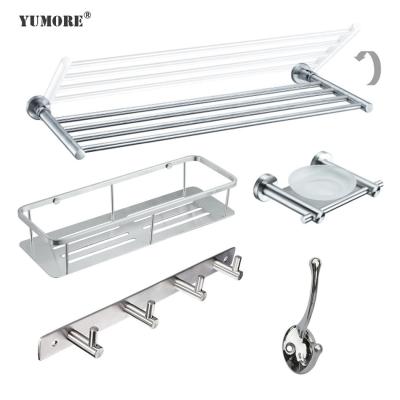 China stainless steel soap dish holder towel bar eco-friendly feature bathroom accessories set for sale