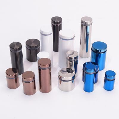 China Stainless steel Solid advertising bolt standoff glass railing spacer for sale