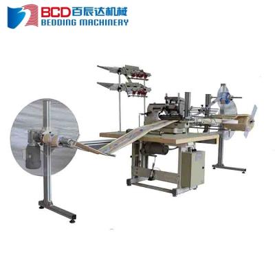 China Factory automatic thread stop mattress border logo broken tape tying machine for sewing 2 logo tape on mattress border fabric for sale