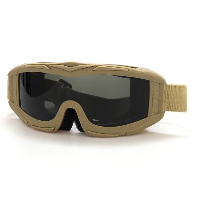 China Yijia Standard Tactical Glasses Protective Convenient and Interchangeable Safety UV Tactical Sunglasses with 3 PC Glasses Anti-fog Shooting Safety Glasses for sale