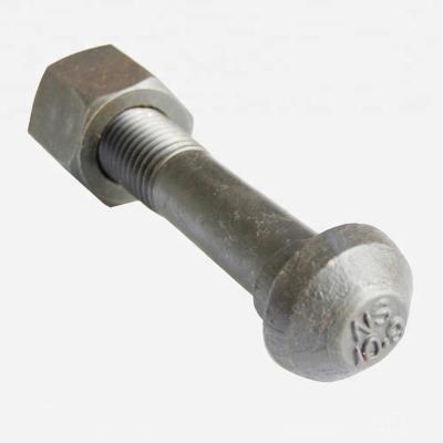 China Railway Insert Oval Head Bolts For Railroad Railway Steel Rails Fish Plates for sale