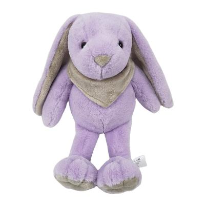 China 12 Inch Cuddle Toy Plush Scarf Purple Super Soft Rabbit Eco-Friendly Sublimation New Styles for sale