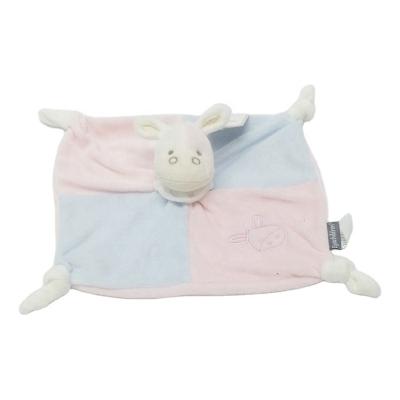 China Cozy Plush Velvet Cow Baby Soothe Comfort Blanket For Baby Bib Gift 100% Cotton Cow Animal Soothe Towel for sale