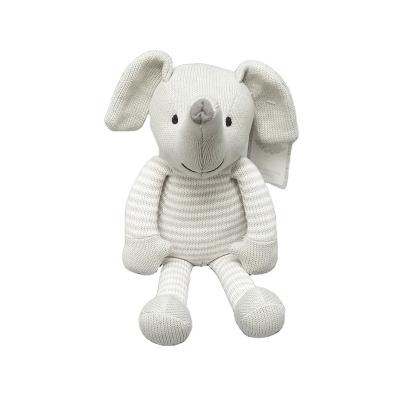 China Baby Gift 2022 High Quality Custom Wool Elephant Cotton Crochet Yarn Toys Hot Selling 100% Handmade Knitting Home Decoration for sale