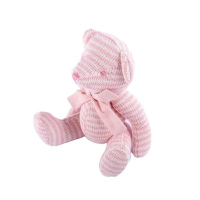 China Baby Gift Organic Crochet Bear Toy 100% Cotton Teddy Bear Knitted Doll Jointed Bears for sale