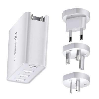 China Hot Sale Factory Price Mobile Phone 48W USB-C PDQC3.0 4 Ports USB Wall Phone Socket Charger For Phone Laptop for sale