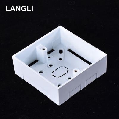 China PVC Electric Wall Socket Electric Plastic Light Construction Rear Outdoor Switch Box for sale