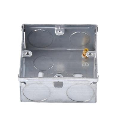 China Construction or Electrical 3x3 Box Metal Junction Box Back Electrical Concealed Box Galvanized Steel Sheet IP65 25/35/47 mm 0.5-1.2mm 3*3/3*6mm for sale