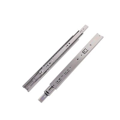 China Fine Adjustment Drawer Sliders Width 3 Folds Full Track Telescopic Extension Ball Bearing Channel Furniture Drawer Slide for sale