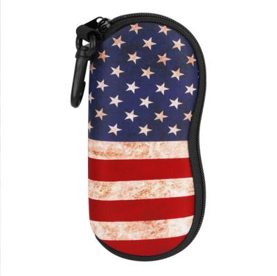 China Spectacle Cases FABRIC Stars-Spangled Banner Box Sunglasses Case Manufacturer for sale