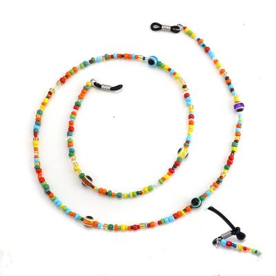 China Custom Handmade Colorful Glass Beaded Beaded Rope Glass Bead Chain Foreign Trade Glass Chain Slip Anti and Anti Lost for sale