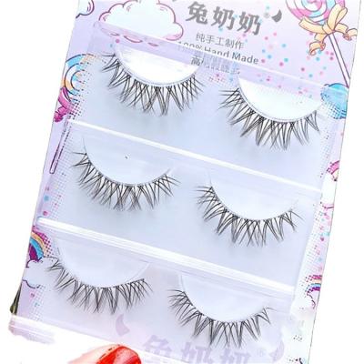 China Best Natural Selling Wholesale False Eyelashes 100% Cruel Free Clear With Transparent Stem Natural Eyelashes for sale