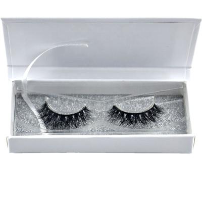 China Natural Thick Pair Of Soft Mink Hair False Eyelashes Hand Black Rod Cross Thin Eyelashes Deep Curl False Eyelashes for sale