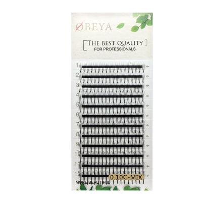 China Super Flexible Distributing 3D Hair Grafted Eyelashes 0.07 0.10C Curling Eyelash Mixed Row Thick Single Group for sale