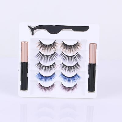 China Natural Wholesale Fairy Thick Realistic Color Eyelash False Eyelashes Mink 5 Fairy Hair Manufacturers Wholesale for sale