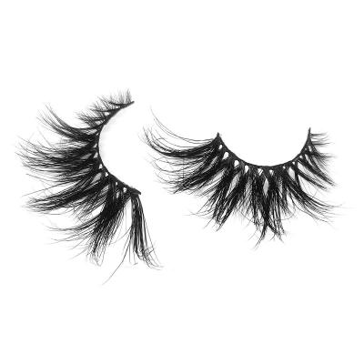 China Natural False Eyelashes Wholesale 25mm Thick Exaggerated Mink Hair Eyelashes 3D Mink Hair False Eyelashes for sale