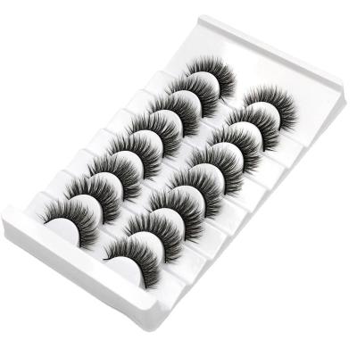 China Long Natural False Eyelash 8 Pair Wind False Eyelash Beautiful Euramerican Silver Thick Hybrid Fairy Hair for sale