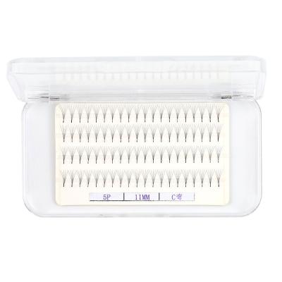 China Natural False Eyelashes 10D15mm Long Stain Plucked Eyelashes Hair 0.07 Bundles Midpoint Row Dense Eyelashes for sale