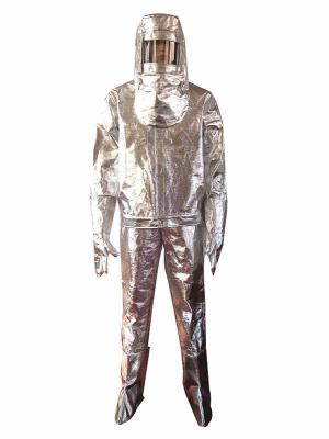 China 2800G Firefighter Protective Suit Acrylic Fibre Aluminium Finish Acid Resistant for sale