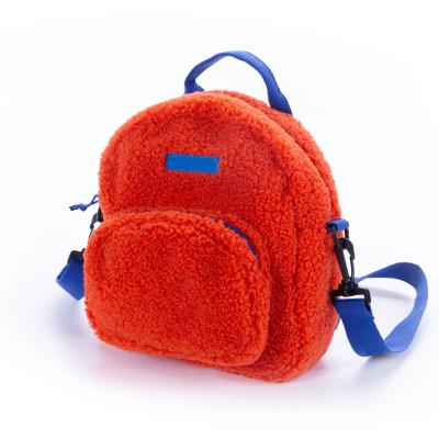 China Small Backpack Soft Fluffy Fleece For Girls Fashion Storage Bag for sale