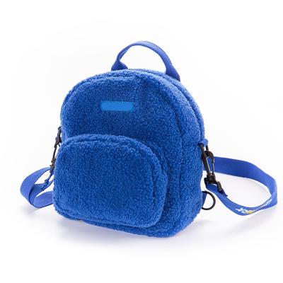 China Small Bag Soft Fluffy Fleece Small Backpack For Girls Fashion Storage Bag for sale