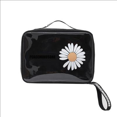 China BGS-101-L Polyester Viable Transparent Waterproof Soft Makeup Cosmetic Storage Bag for sale