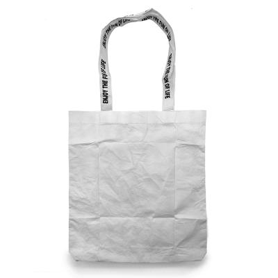 China BG-5024 Tyvek Shopping Bag Foldable Tote Bag Crinkled Wholesale Bag for sale