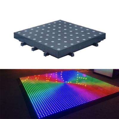 China Hot Sale 64 Pixel LED Dance Floor Thickness 8x8 Tempered Glass IP67 LED Waterproof Panel Stage For Disco DJ Live Show for sale