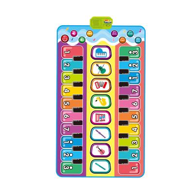 China Music Children Double Row Electronic Piano Blanket Baby Music Mat Keyboard Soft Piano Mat for sale