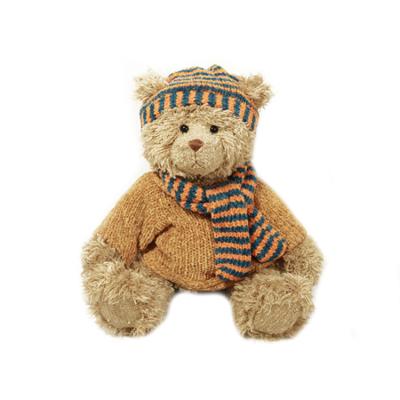 China OEM Plush Toy Winter Kids Gifts Stuffed Plush Sitting Bear With A Sweater for sale