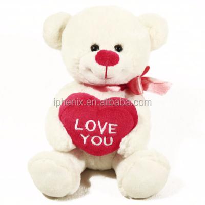 China Valentine Plush Teddy Bear Toy stuffed teddy bear with a heart for sale