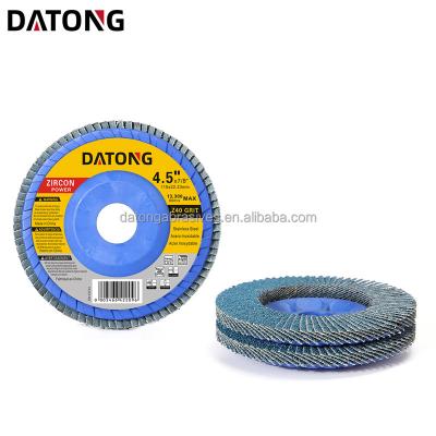 China Stainless Steel Premium Coated Zirconia Fin Disc 115mm Grit 100 Grit With Plastic Backing For USA Market for sale