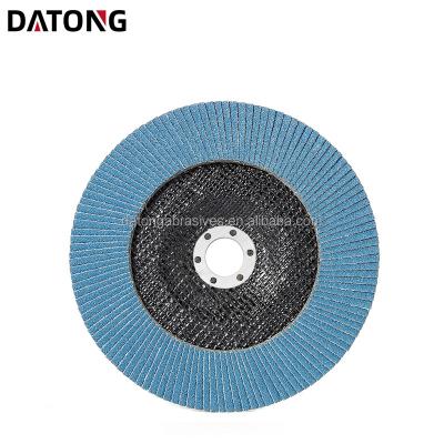 China Datong Factory Grinding And Polishing Grit 7x7/8inch 180 Zirconia Fin Disc Wheel 180x22mm High Density Abrasive For Angle Grinder for sale