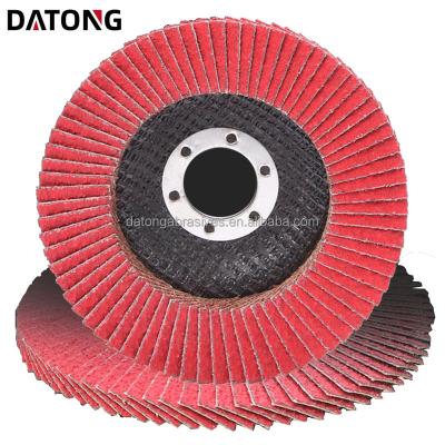 China Datong Factory 5*7/8 Inch 125*22mm Cloth Flap Polishing Ceramic Disc Metal Grit Grinding Wheel Abrasive Grinding Wheel 36 for sale