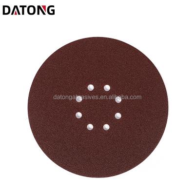 China Datong Aluminum Oxide 9 Inch 8 Grit Hook And Loop Grinding Premium Hole 80 Sanding Disc For Drywall for sale