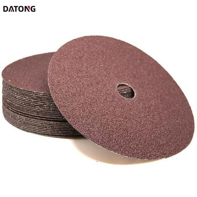 China High Quality Fiber Disc Paper Sand Grinding Machine Aluminum Oxide 5 Inch Grit 16 Thickness 0.8 Mm Abrasive Grinding Wheel for sale