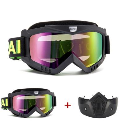 China Motorcycle Goggles Helmet Motorcycle Goggles Full Face Crossover Helmet With Removable Goggles And Respirators for sale