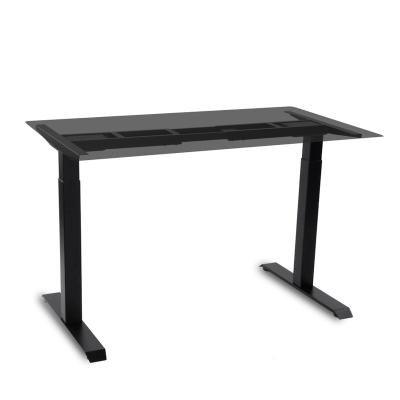 China Dual Motor Electric Standing Desk (Height) Adjustable Sit To Stand Desk With Push Button Memory Settings for sale