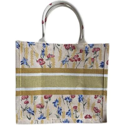 China Eco-friendly XS S M L Wholesale Manufacturer Blank Burlap Jute Tote Shopping Bag For DIY Painting for sale