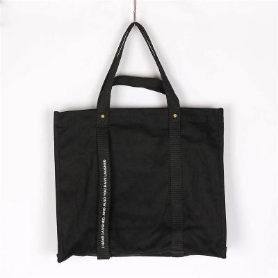 China Custom Eco Friendly Reusable Rope Handle Canvas Shopping Bag, Cotton Bag With Interior Zipper Pocket for sale