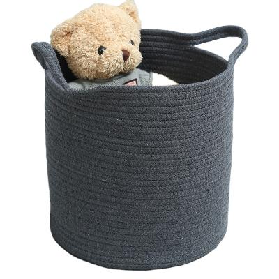 China China Manufacturer S/M/L Sustainable Professional Cotton Rope Woven Storage Baskets For Toys for sale