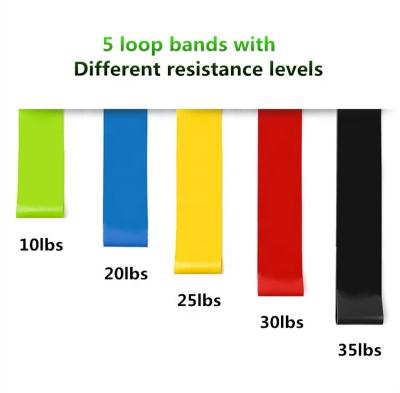 China Fitness Exercise Yoga Power Exercise Resistance Bands Set Bodybuilding Hip Arm Leg Training Loop Fitness Bands for sale