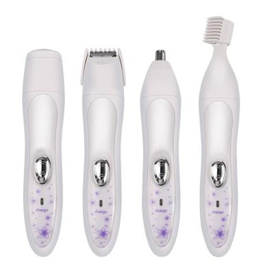 China Others 4 In 1 USB Rechargeable Electric Hair Shaver Set For Women for sale