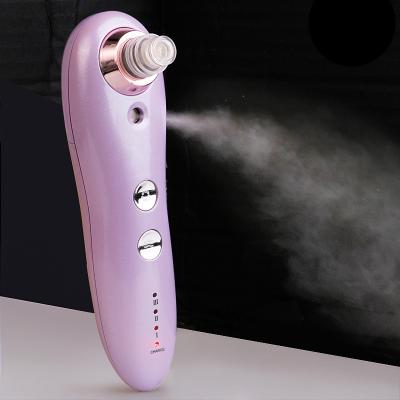 China Black Master Private Label USB Rechargeable Blackhead Removal Blackhead Remover And Steam Mist Facial Sprayer 2 in 1 for sale