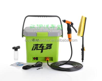 China PP factory wholesale portable electric car wash machine 12V high pressure water jet gun for sale