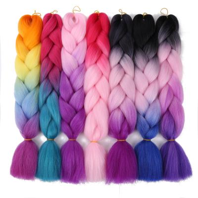 China Ombre Synthetic Elephant Hair Synthetic Braiding Hair Crochet Jumbo Braids Hairstyles Blonde Hair Extensions for sale