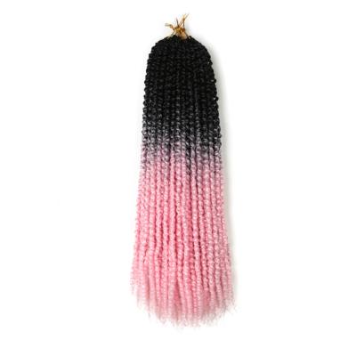 China 2020 new 18 inch ombre color curly crochet Goddess Locs crochet hair extensions braiding hair for sale